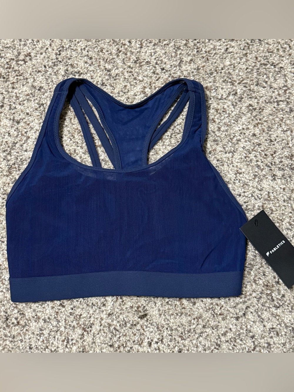 Fabletics Navy Racerback Sports Bra